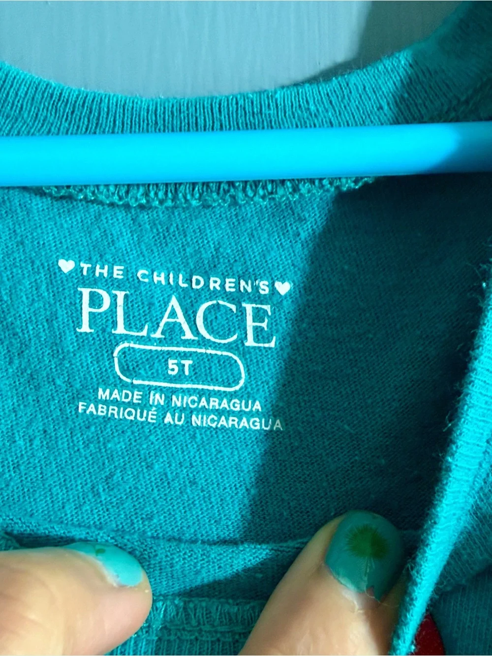 The Children's Place Teal Short Sleeve Flower Graphic Tee